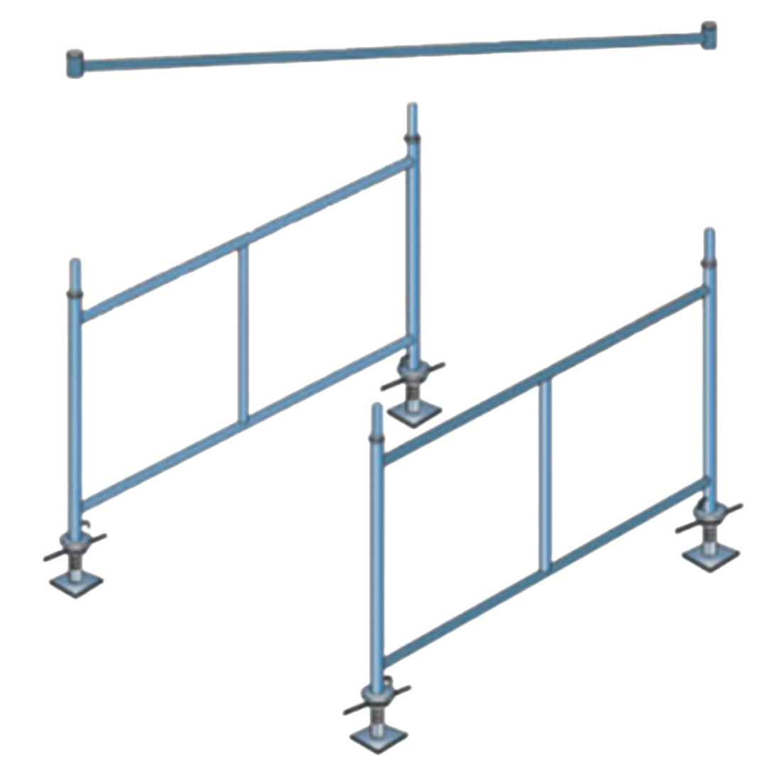 Passo 1 — Base com sapatas e primeira diagonal