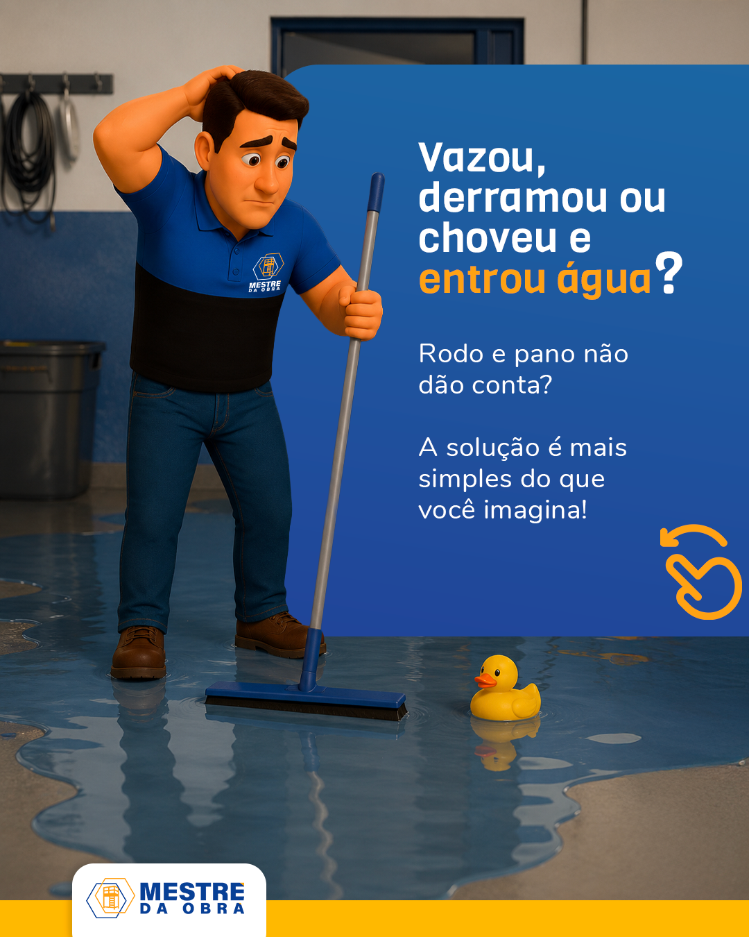 Vazou, derramou ou choveu e entrou água?